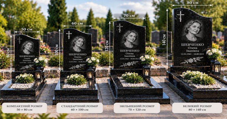 Якого розміру має бути одинарний пам’ятник